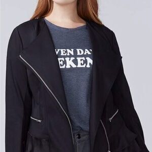 Lane Bryant Black Moto Blazer 24W
